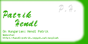 patrik hendl business card